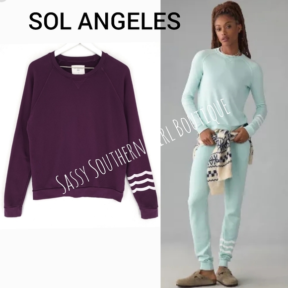 🆕⭐SOL ANGELES purple sweatshirt and joggers